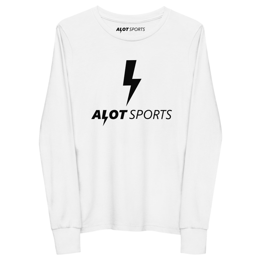 Youth Bolt Logo + Brand Statement Long Sleeve T-Shirt (Black Print)