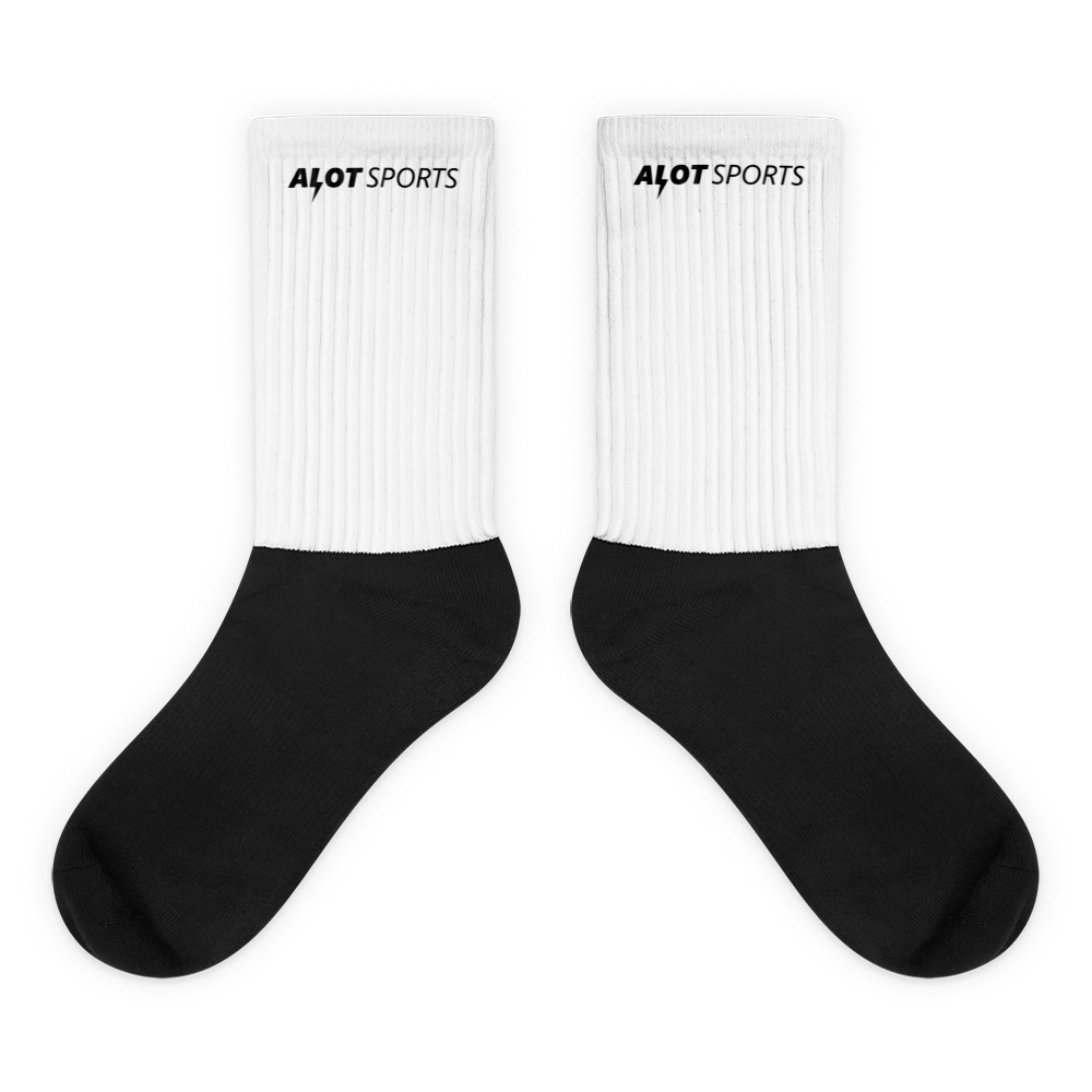 Brand Crew Socks (White)