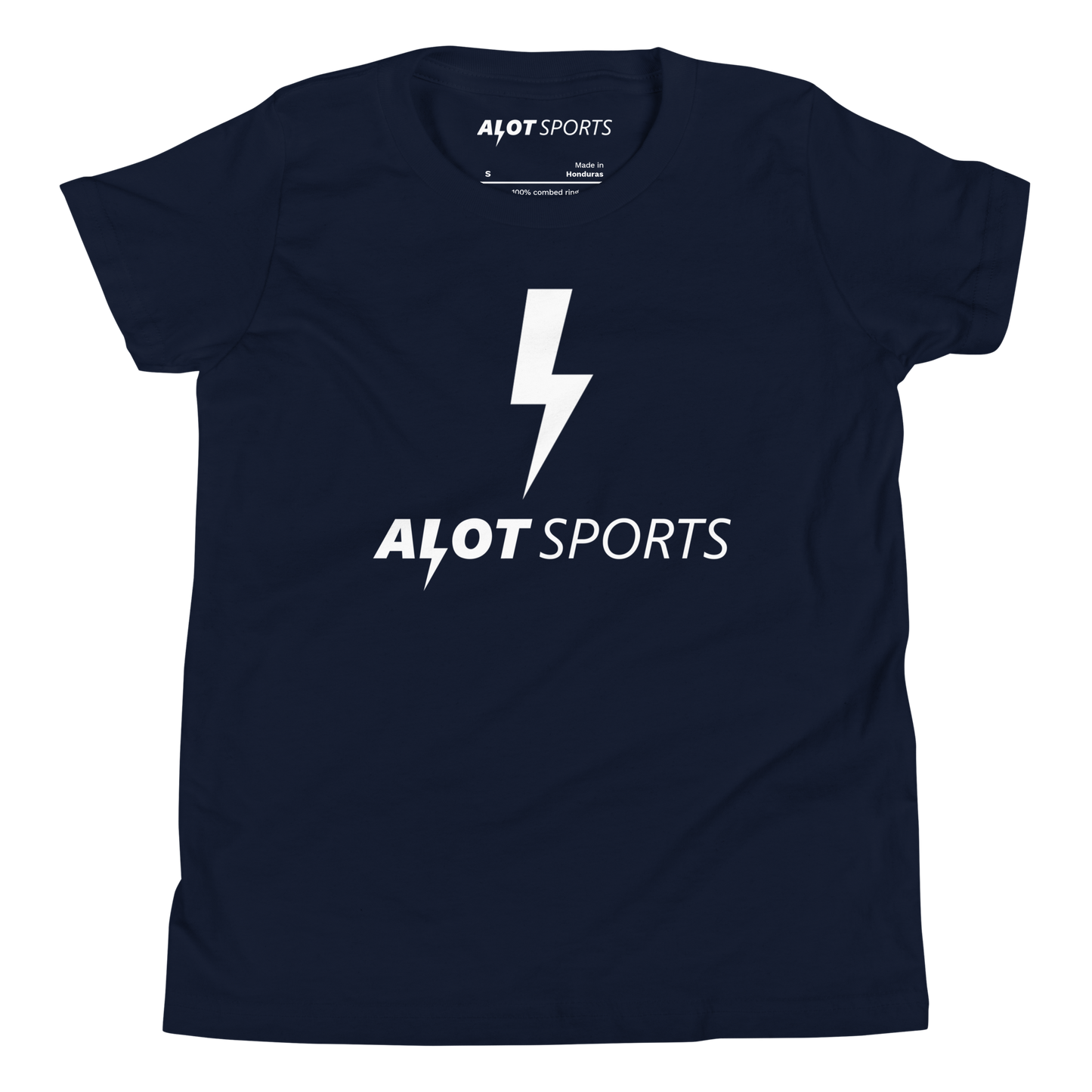 Youth Bolt Logo + Brand Statement T-Shirt (White Print)